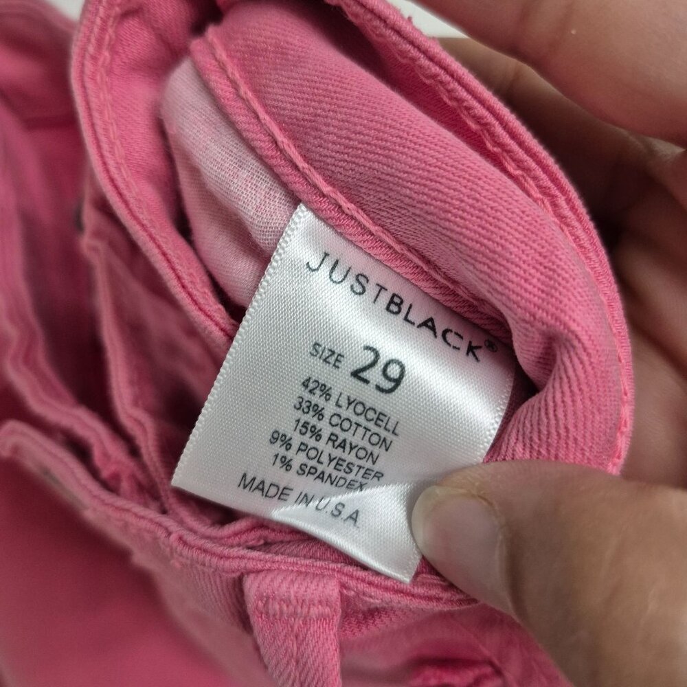 JustBlack Womens Skinny Pink Denim Jeans Mid-Rise Size 29 Made In USA - Picture 7 of 7